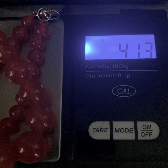 New Pretty artisan handcrafted red jade jadeite gemstone necklace gift earrings - Picture 4 of 8